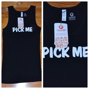 Women’s Custom Ink BELLA ‘Pick Me’ graphic tank, size small - NEW